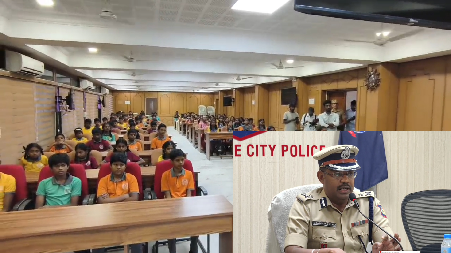 கோவை மாநகர காவல் ஆணையாளர் அலுவலகத்தில் குழந்தைகள் இடையே சைபர் கிரைம் குற்றங்கள் மற்றும் போஸ்கோ சட்டத்தின் பற்றி விழிப்புணர்வு ஏற்படுத்திய காவல் ஆணையர் !!!